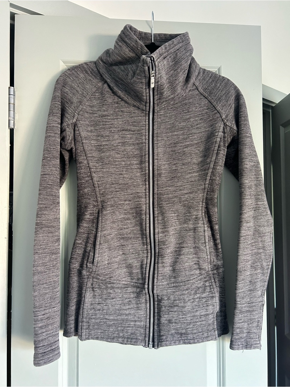 lululemon athletica Heathered Gray Full-Zip Jacket